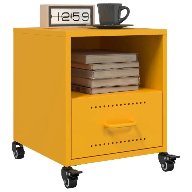 Trendy nachtkastjes met stabiel frame van koudgewalst staal - Geel / 2 - Nachtkastjes