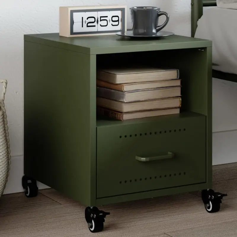 Trendy nachtkastjes met stabiel frame van koudgewalst staal - Groen / 1 - Nachtkastjes