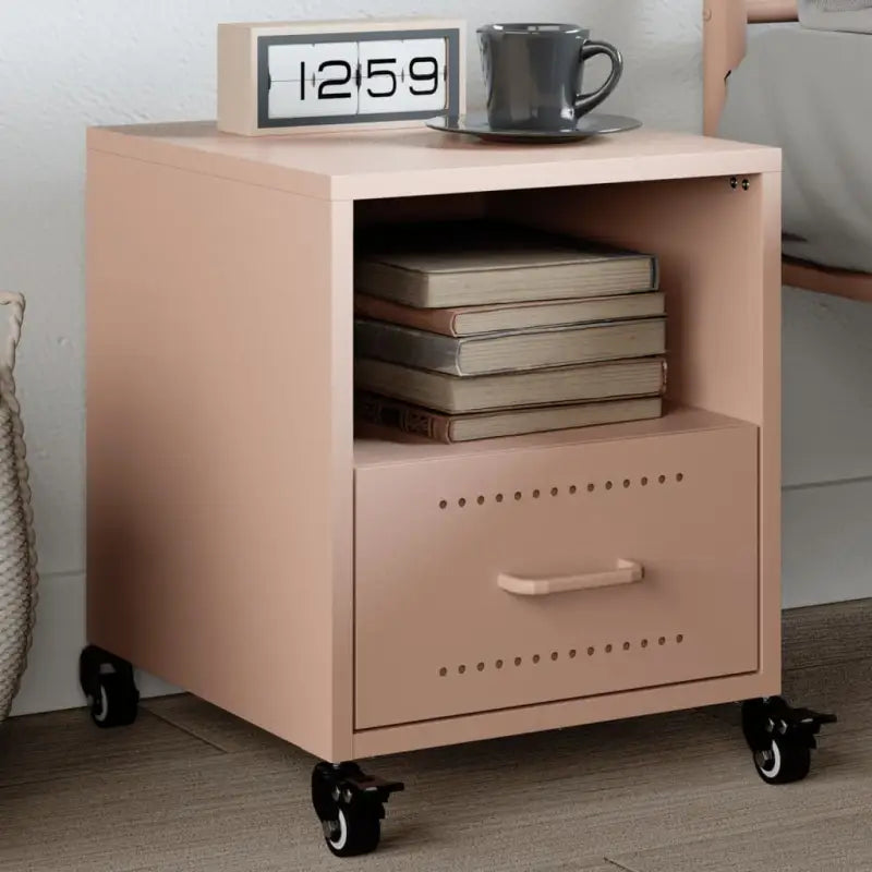 Trendy nachtkastjes met stabiel frame van koudgewalst staal - Roze / 1 - Nachtkastjes
