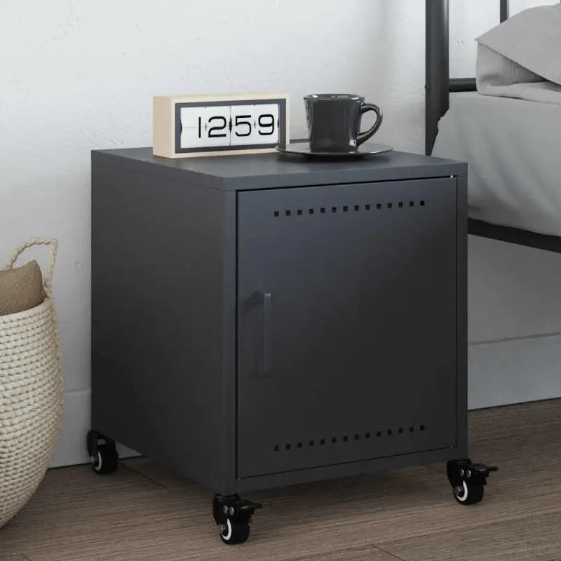 Trendy nachtkastjes met stabiel koudgewalst staal frame - Antraciet / 1 - Nachtkastjes