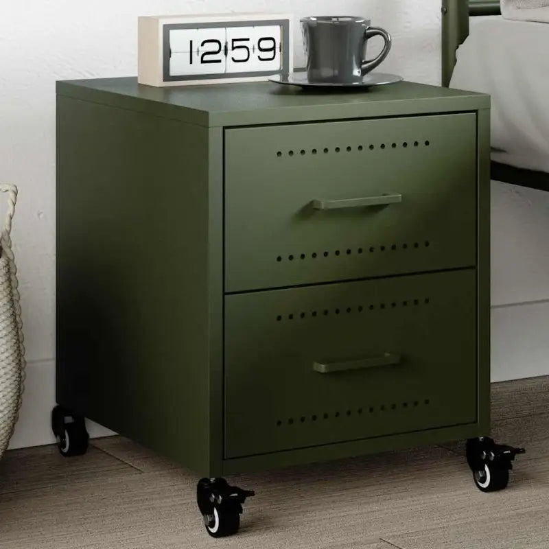 Trendy nachtkastjes met stabiel koudgewalst staal frame - Groen / 1 - Nachtkastjes