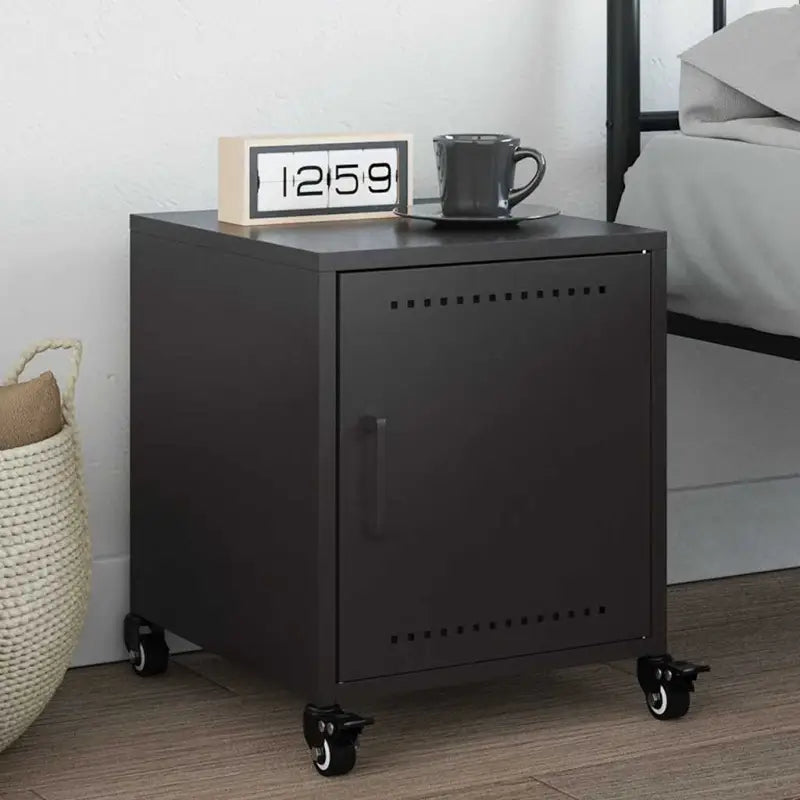 Trendy nachtkastjes met stabiel koudgewalst staal frame - Zwart / 1 - Nachtkastjes