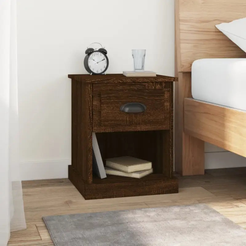 Trendy nachtkastjes van hoogwaardig bewerkt hout voor een stijlvolle woning - bruin eikenkleur / 1 - Nachtkastjes