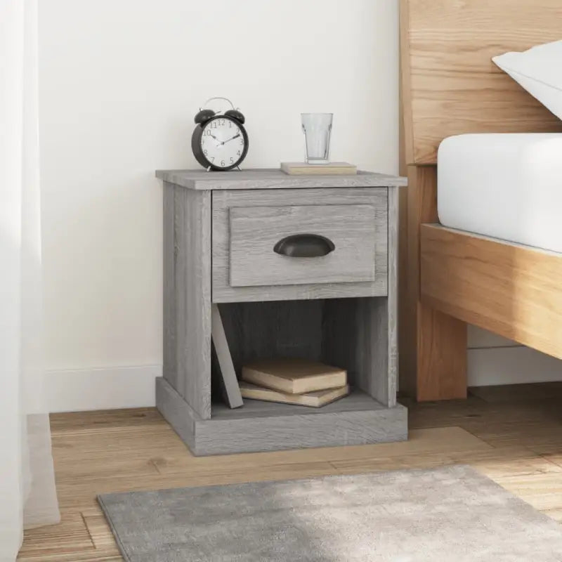 Trendy nachtkastjes van hoogwaardig bewerkt hout voor een stijlvolle woning - Grijs sonoma / 1 - Nachtkastjes
