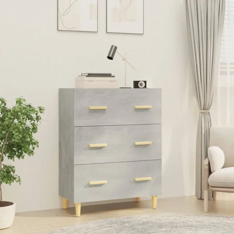 Trendy ontwerp dressoir met bewerkt hout en gemakkelijk schoon te maken - Betongrijs / 1 - Dressoirs & buffetkasten