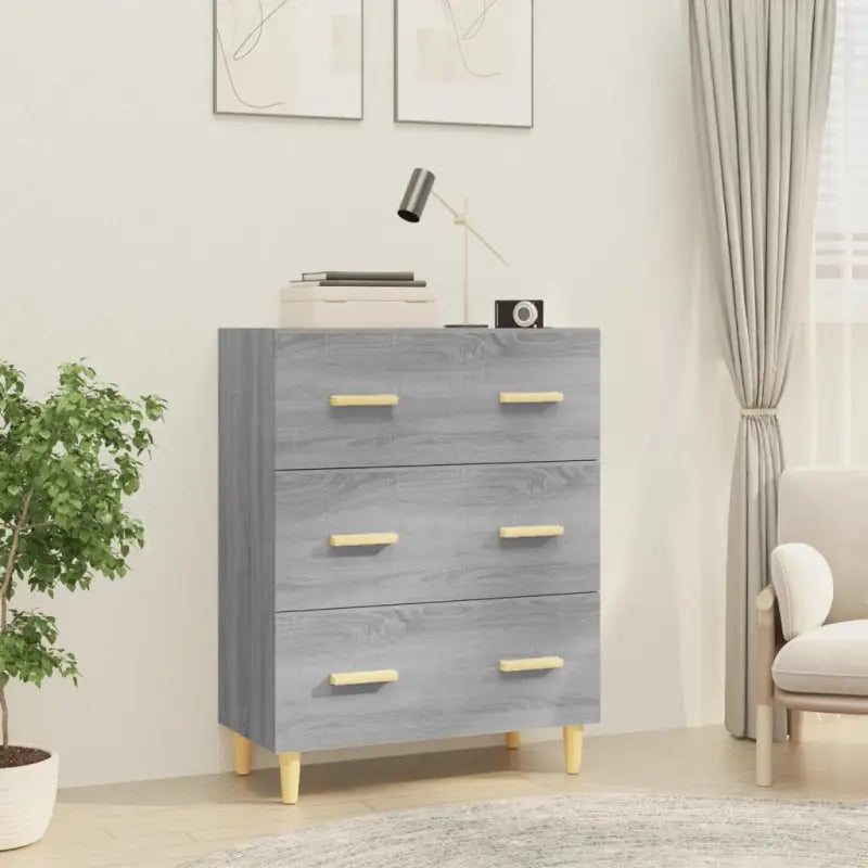 Trendy ontwerp dressoir met bewerkt hout en gemakkelijk schoon te maken - Grijs sonoma / 1 - Dressoirs & buffetkasten