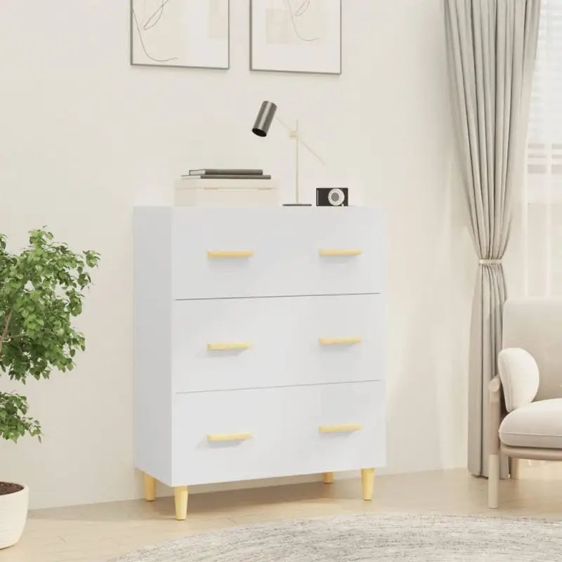 Trendy ontwerp dressoir met bewerkt hout en gemakkelijk schoon te maken - Wit / 1 - Dressoirs & buffetkasten