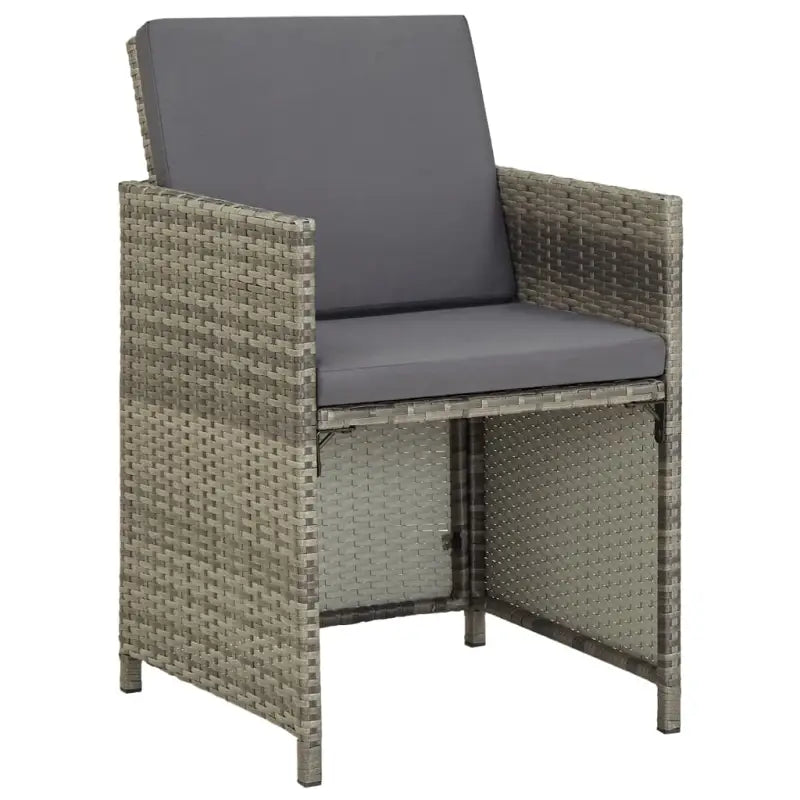 Trendy Rattan Tuinset met Glazen Tafelblad en Inclusief Kussens - Tuinsets