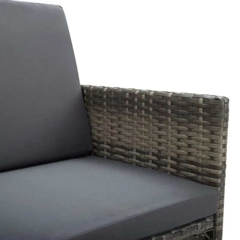 Trendy Rattan Tuinset met Glazen Tafelblad en Inclusief Kussens - Tuinsets