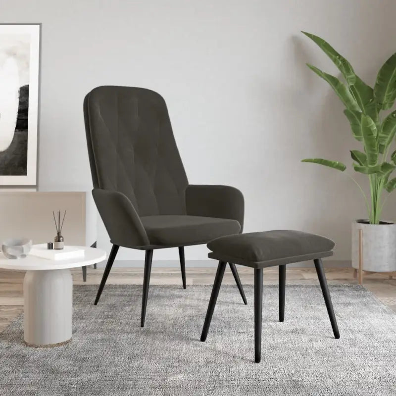Trendy relaxstoel voor werk en ontspanning - Donkergrijs / 1 / Met voetensteun - Fauteuils & Relaxfauteuils