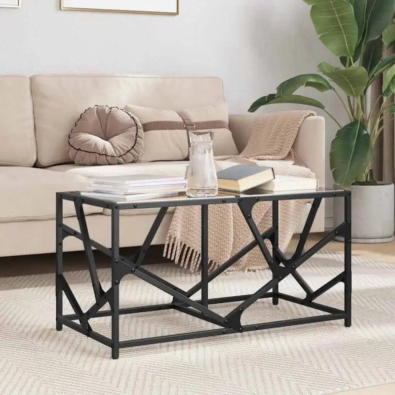 Trendy salontafel met glazen blad voor elegante woonkamerdecoratie - Zwart / 1 - Salontafels