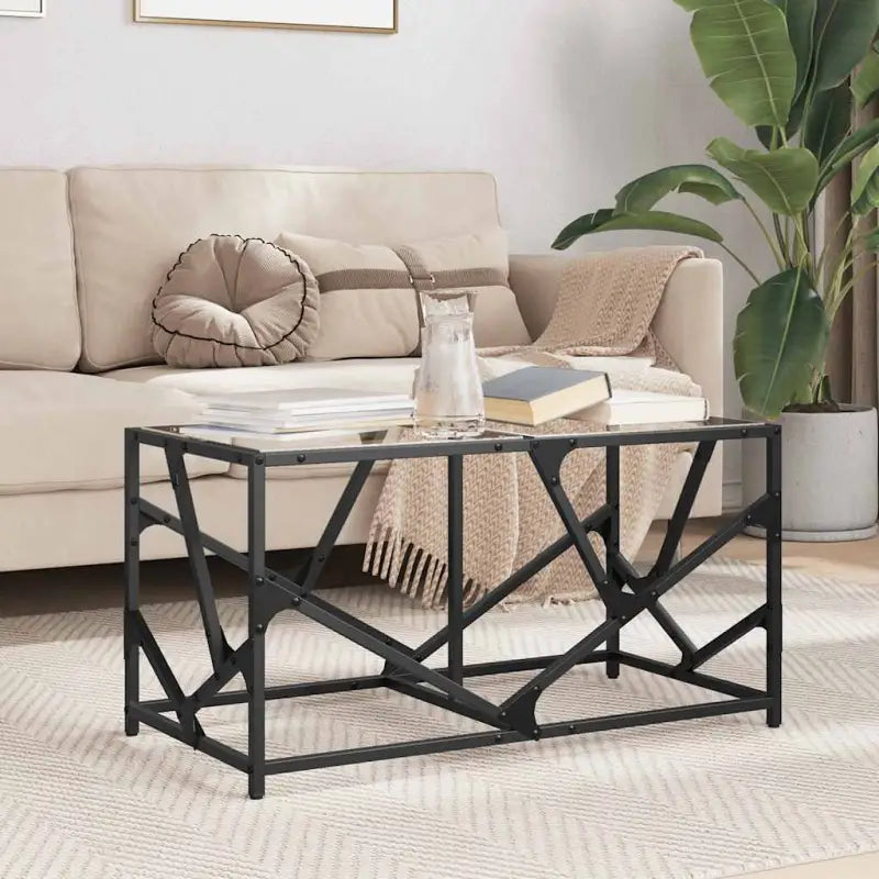 Trendy salontafel met glazen blad voor elegante woonkamerdecoratie - Doorzichtig / 1 - Salontafels
