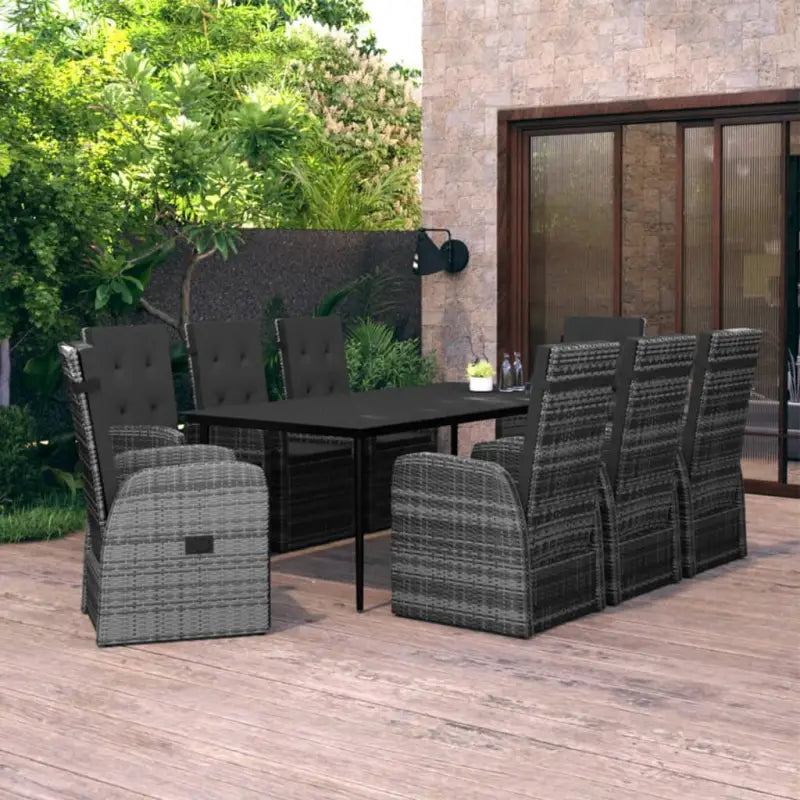Trendy tuinmeubelset met verstelbare rugleuningen en stoelen gemakkelijk - Grijs - Tuinsets