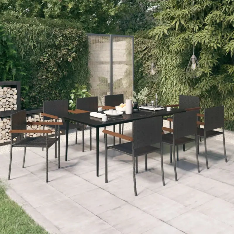 Trendy tuinmeubelset voor buiten dineren en ontspanning - 200 cm tafellengte - Tuinsets