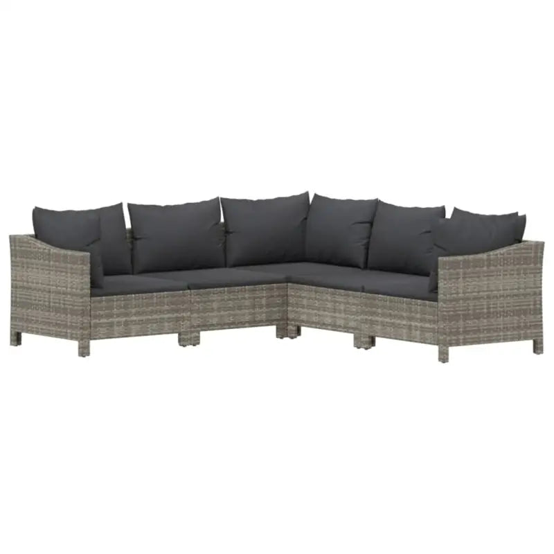 Trendy tuinset met poly rattan en armleuning links - Tuinsets