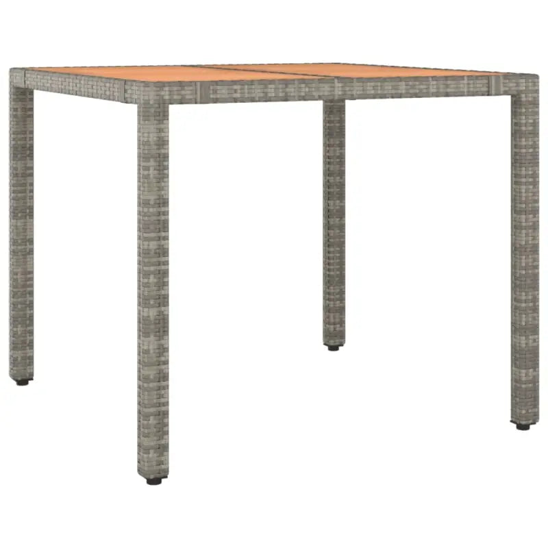 Trendy tuinset met poly rattan en verstelbare tuinstoel van massief acaciahout - Tuinsets