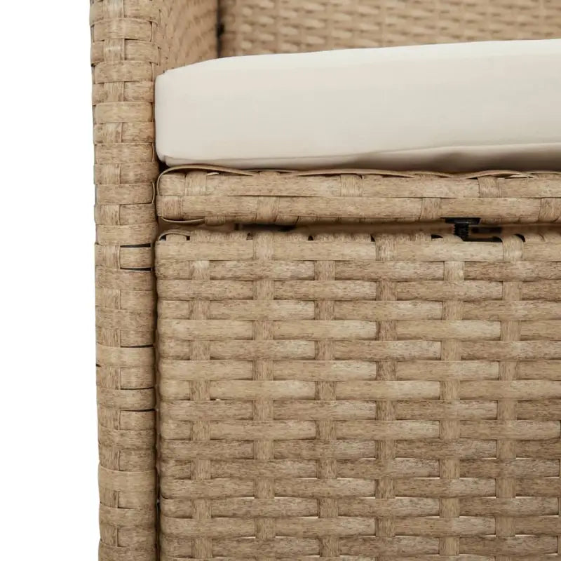 Trendy tuinset met poly rattan en verstelbare tuinstoel voor terras - Tuinsets