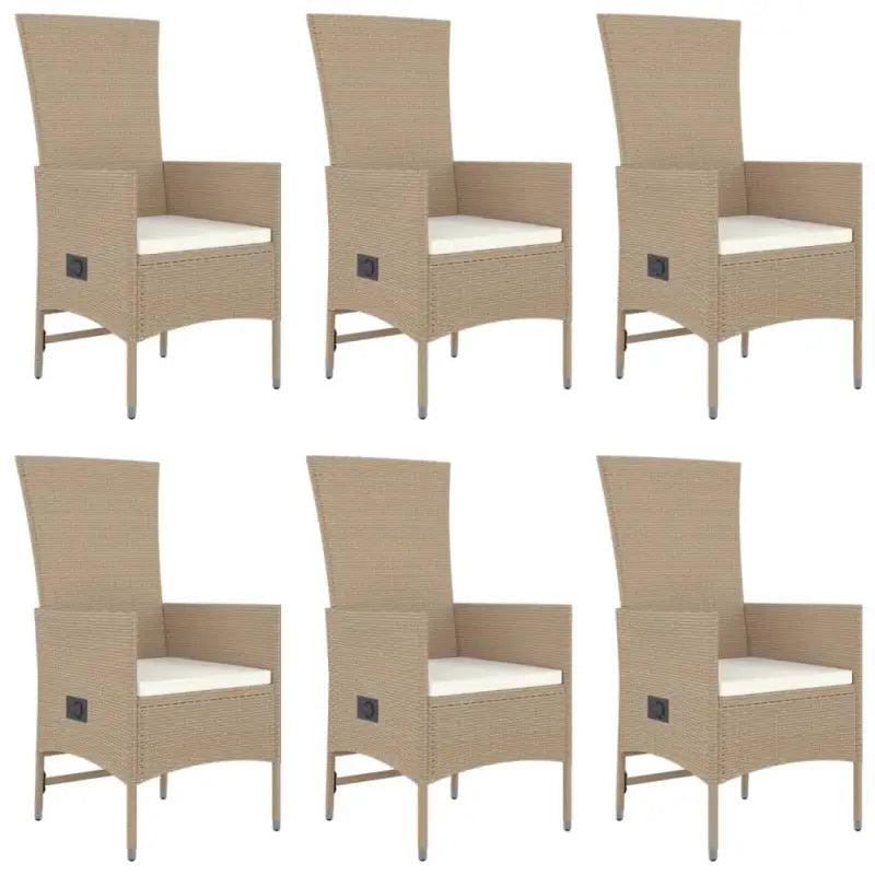 Trendy tuinset met poly rattan en verstelbare tuinstoel voor terras - Tuinsets