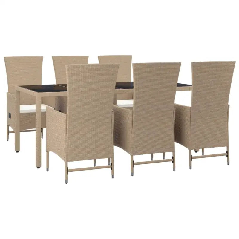 Trendy tuinset met poly rattan en verstelbare tuinstoel voor terras - Tuinsets