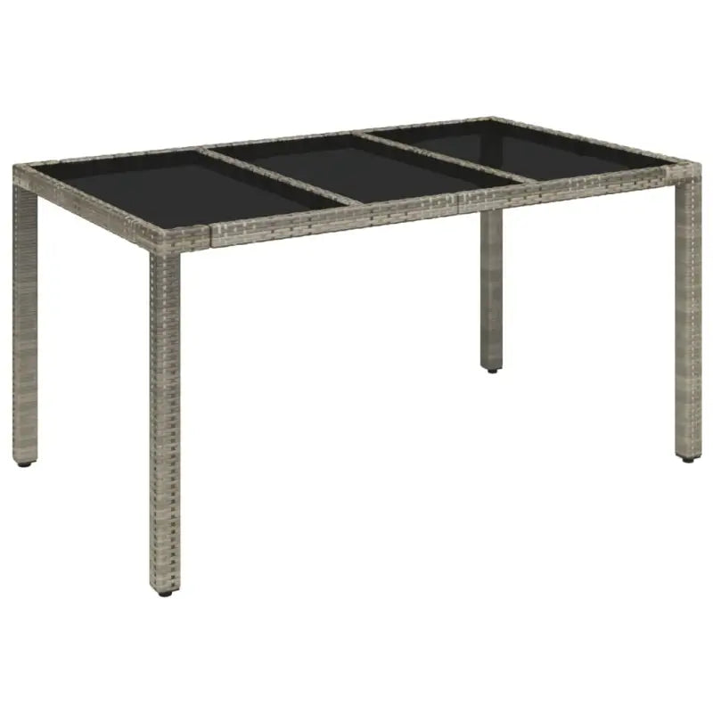 Trendy tuinset met poly rattan en verstelbare tuinstoelen van massief acaciahout - Tuinsets