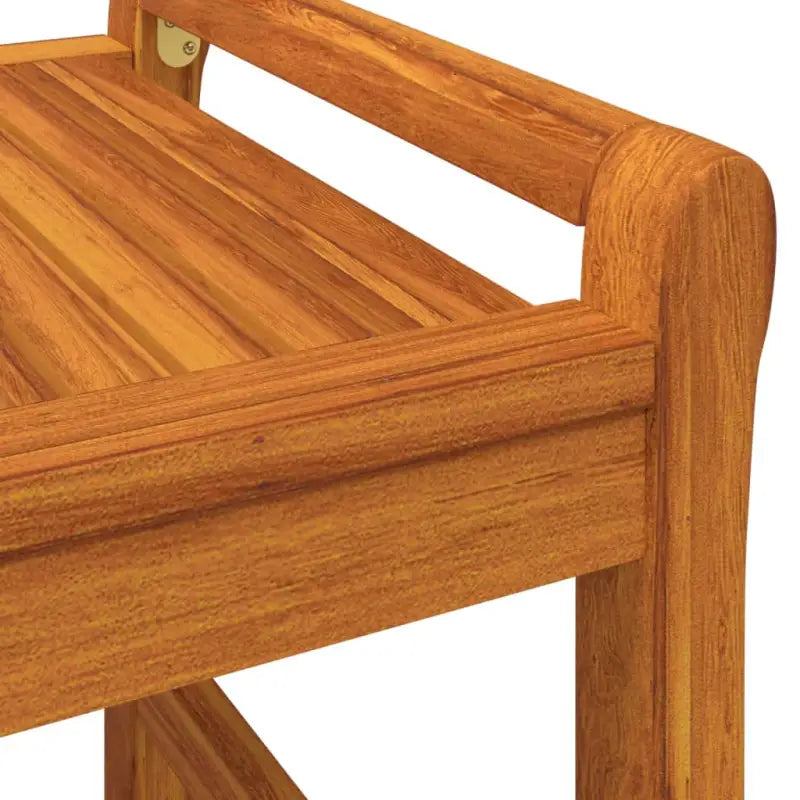 Trendy tuinset van massief acaciahout met gelat ontwerp - Donkergrijs - Tuinsets