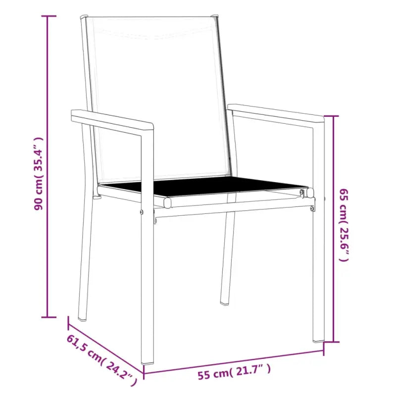 Trendy tuinstoelen met ademend textileen en UV-bestendigheid - Tuinstoelen