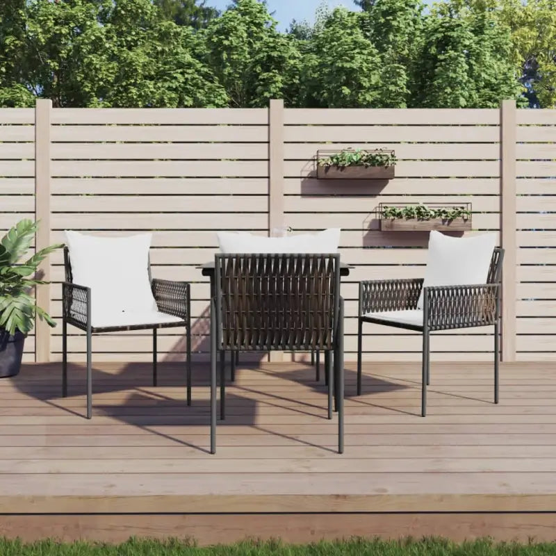 Trendy Tuinstoelen van Poly Rattan voor een duurzame tuinset - Bruin / 4 - Tuinstoelen