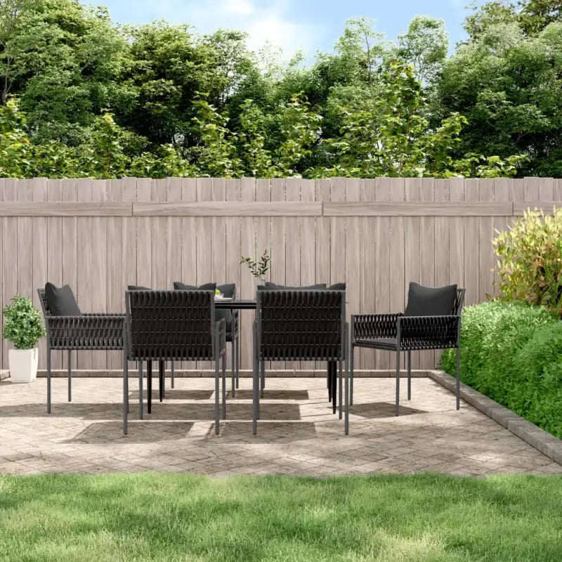 Trendy Tuinstoelen van Poly Rattan voor een duurzame tuinset - Zwart / 6 - Tuinstoelen