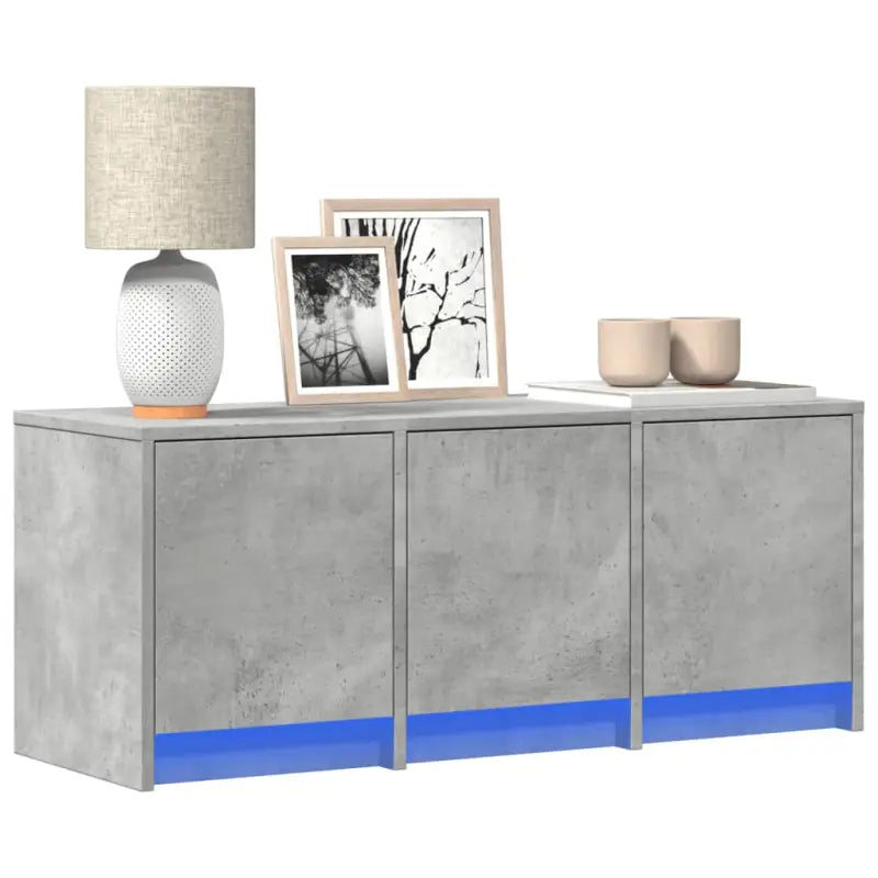 Trendy TV-meubel met LED-verlichting in grijs Sonoma eiken stijl - Betongrijs / 1 / 97 cm - Tv-meubels