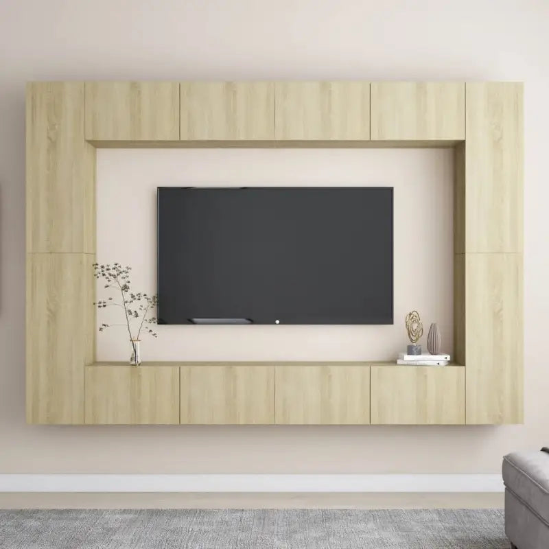 Trendy Tv-meubel met muurbevestiging voor een tijdloze uitstraling - Sonoma eiken / 1 / 100 cm - Tv-meubels