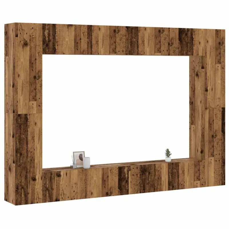 Trendy Tv-meubel met muurbevestiging voor een tijdloze uitstraling - Oud hout / 4 / 100 cm - Tv-meubels