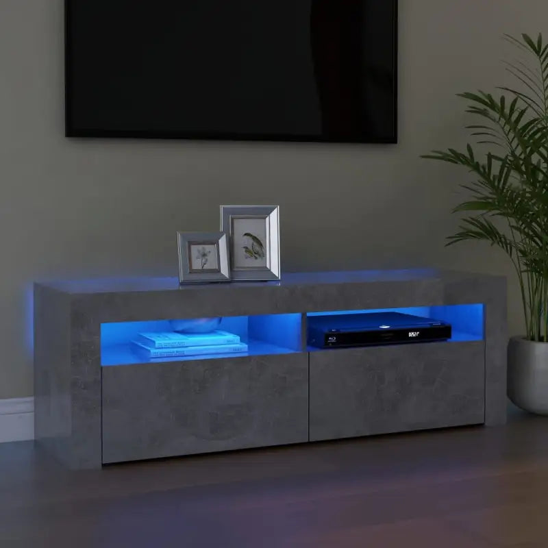 Trendy tv-meubel met rgb led-verlichting en stevige constructie - Betongrijs / 1 - Tv-meubels