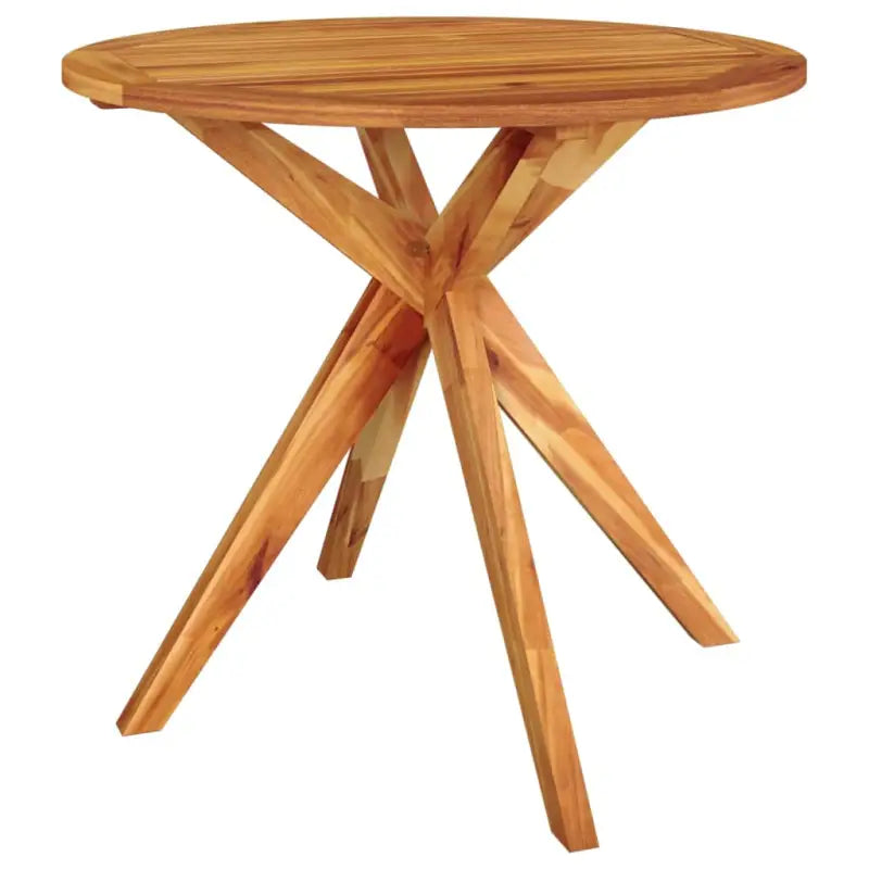 Tuimets van massief acaciahout voor tuin of terras ontspanning - Ø 85 cm Tafel - Tuinsets