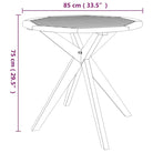 Tuimets van massief acaciahout voor tuin of terras ontspanning - Ø 85 cm Tafel - Tuinsets