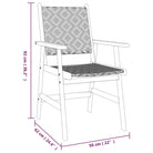 Tuimets van massief acaciahout voor tuin of terras ontspanning - Ø 85 cm Tafel - Tuinsets