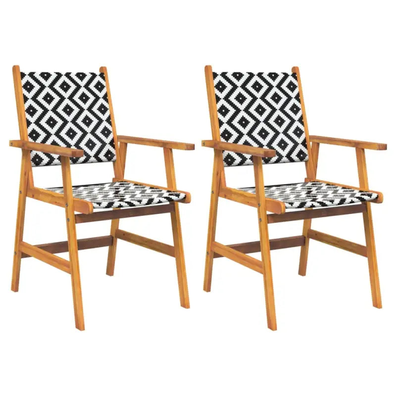 Tuimets van massief acaciahout voor tuin of terras ontspanning - Ø 85 cm Tafel - Tuinsets