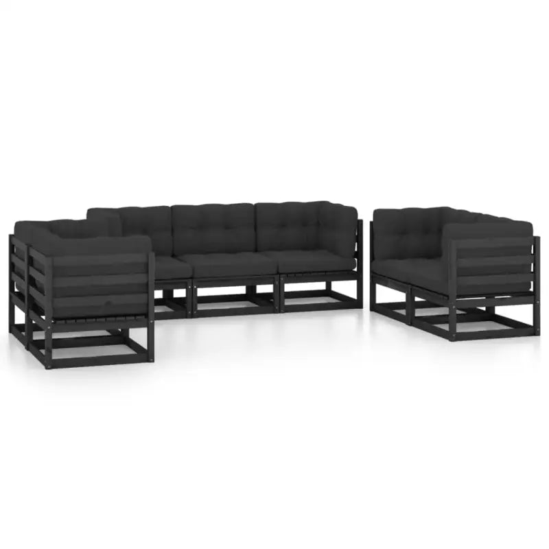 Tuina set met massief grenenhout en comfortabele rug- en zijkussens - Tuinsets
