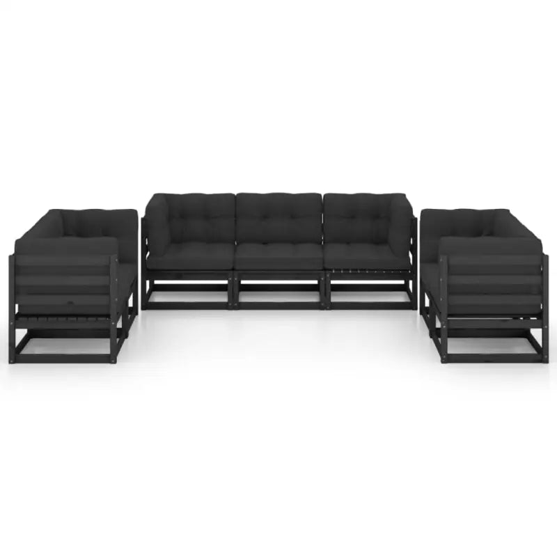 Tuina set met massief grenenhout en comfortabele rug- en zijkussens - Tuinsets