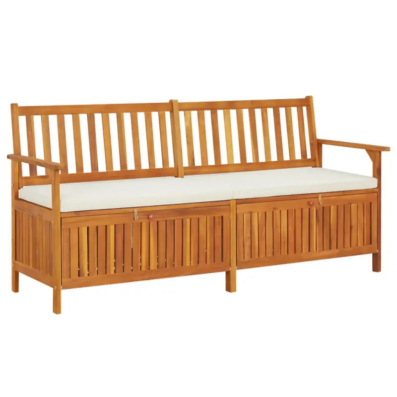 Tuinbanken van massief acaciahout met rustieke charme - Bruin en wit / 170 x 63 x 84 cm / 1 - Tuinbanken