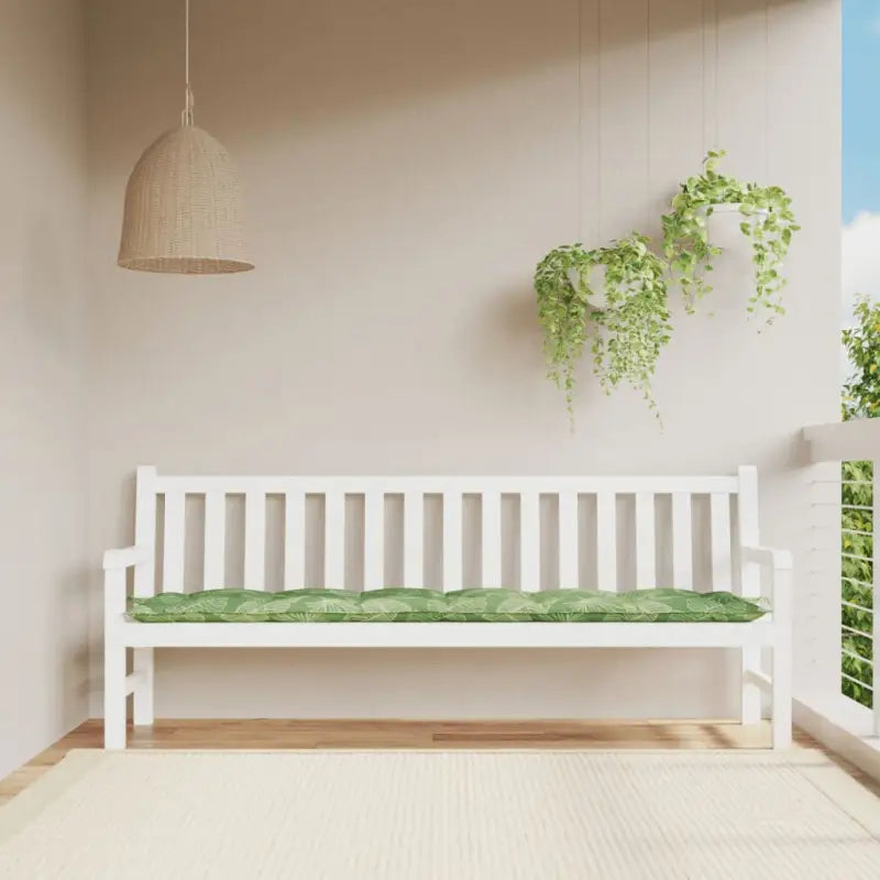 Tuinbankkussen van oxford stof voor een frisse uitstraling - Bladpatroon / 200 x 50 x 7 cm / 1 - Stoelkussens