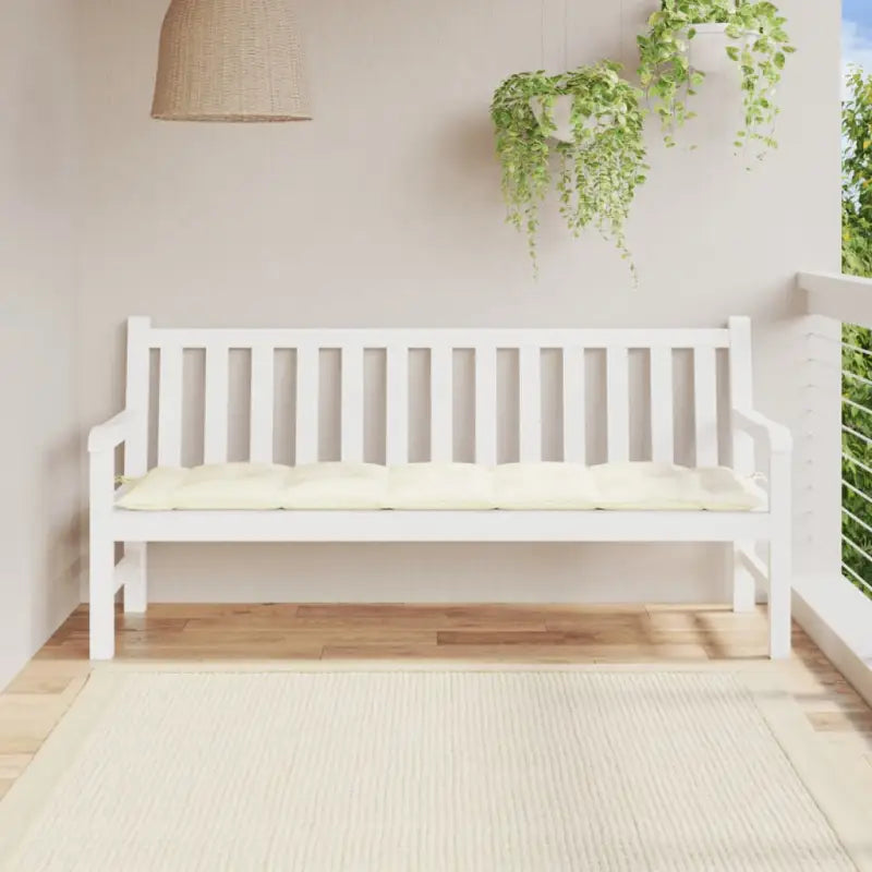 Tuinbankkussen van oxford stof voor een frisse uitstraling - Crèmewit / 180 x 50 x 7 cm / 1 - Stoelkussens