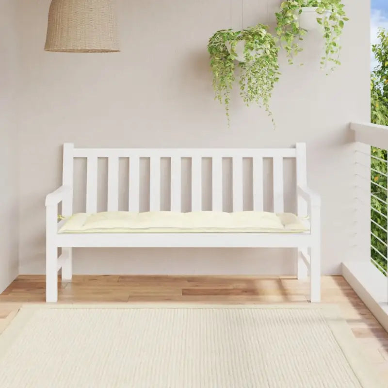 Tuinbankkussen van oxford stof voor een frisse uitstraling - Crèmewit / 150 x 50 x 7 cm / 1 - Stoelkussens
