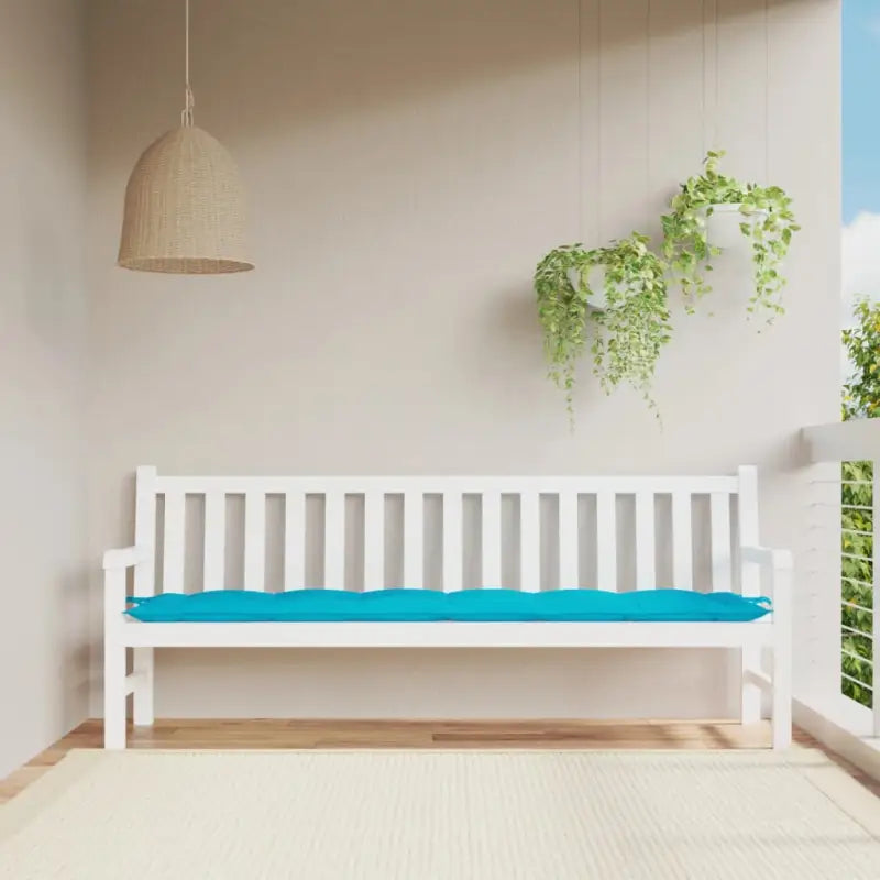 Tuinbankkussen van oxford stof voor een frisse uitstraling - Turquoise / 200 x 50 x 7 cm / 1 - Stoelkussens