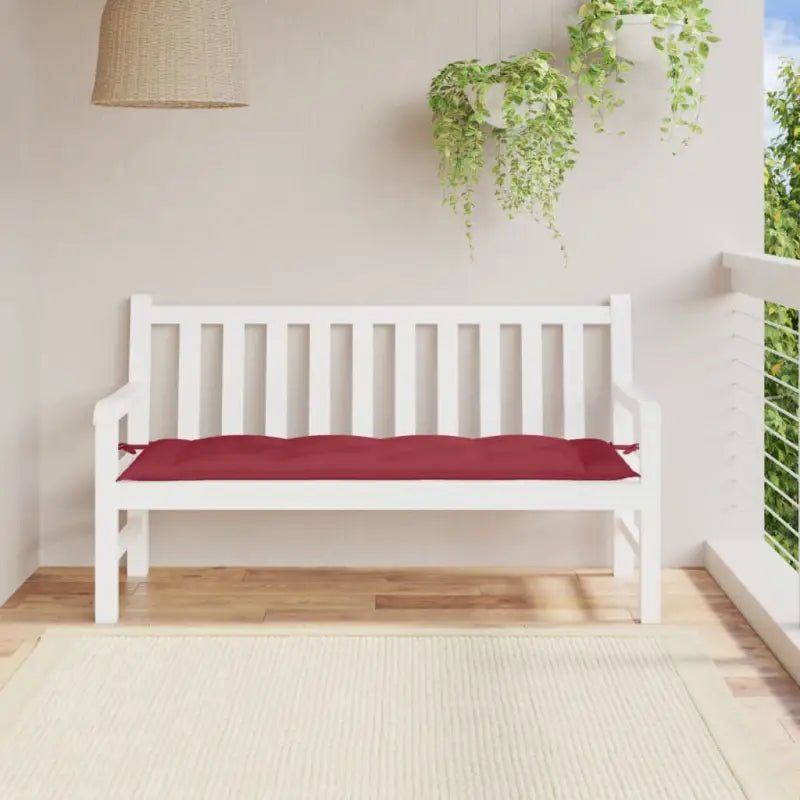 Tuinbankkussen van oxford stof voor een frisse uitstraling - Wijnrood / 150 x 50 x 7 cm / 1 - Stoelkussens