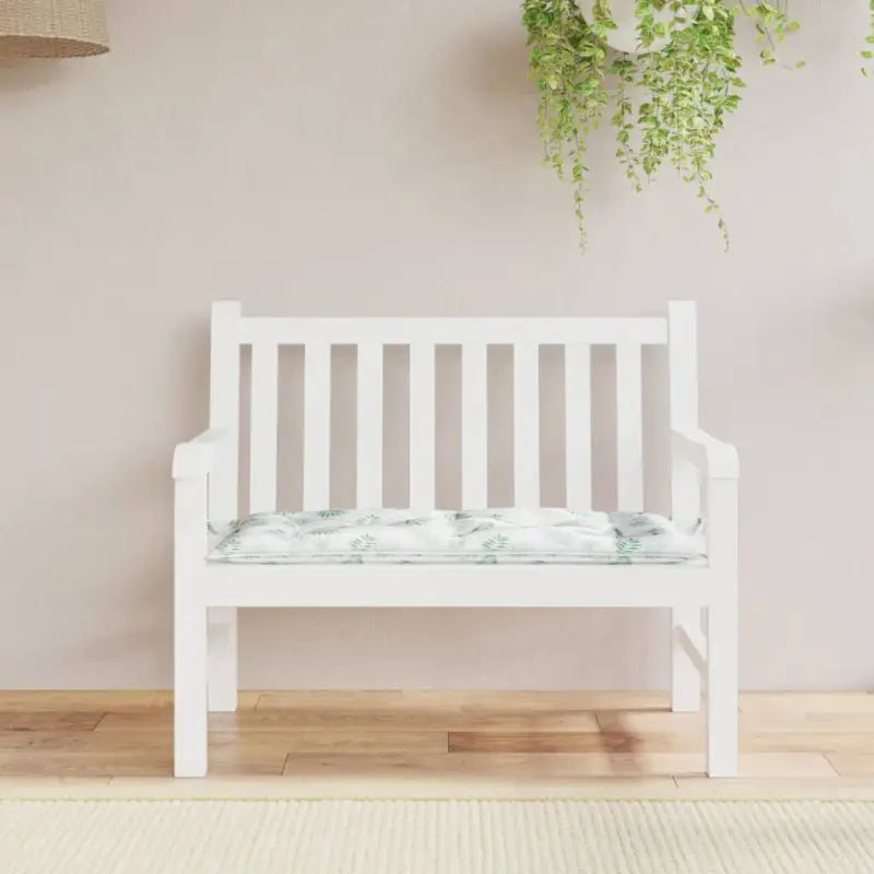 Tuinbankkussen van oxford stof voor een frisse uitstraling - Wit en groen / 100 x 50 x 7 cm / 1 - Stoelkussens
