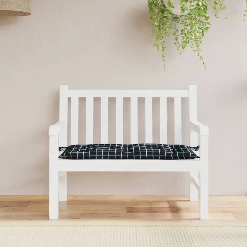 Tuinbankkussen van oxford stof voor een frisse uitstraling - Zwart en wit / 100 x 50 x 7 cm / 1 - Stoelkussens