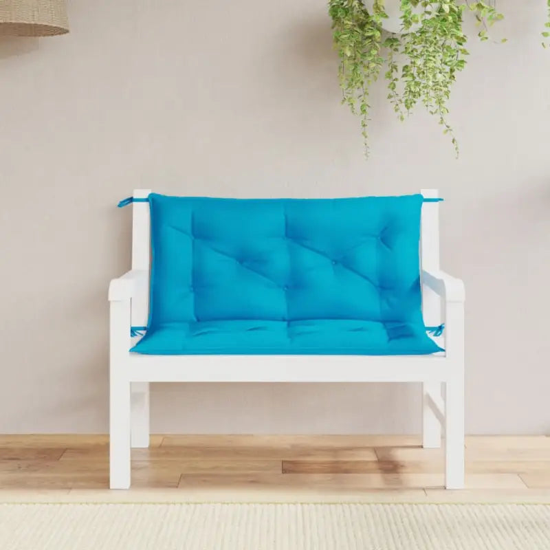 Tuinbankkussens van oxford stof voor een frisse uitstraling - lichtblauw / 100 x 50 x 7 cm / 2 - Stoelkussens