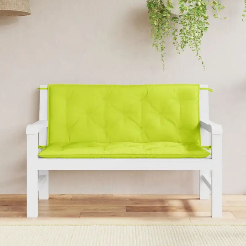 Tuinbankkussens van oxford stof voor een frisse uitstraling - Heldergroen / 120 x 50 x 7 cm / 2 - Stoelkussens
