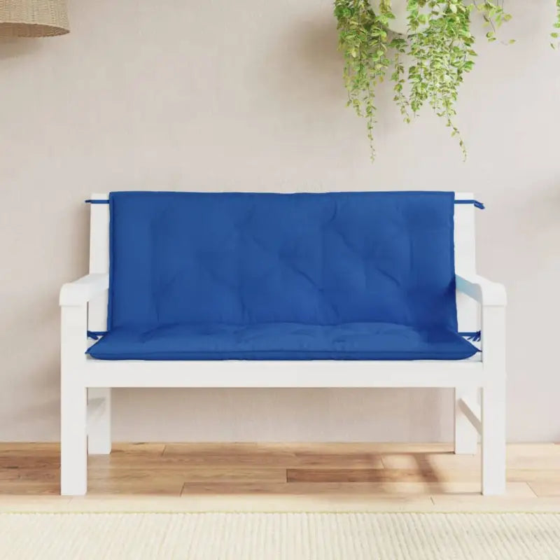 Tuinbankkussens van oxford stof voor een frisse uitstraling - koningsblauw / 120 x 50 x 7 cm / 2 - Stoelkussens