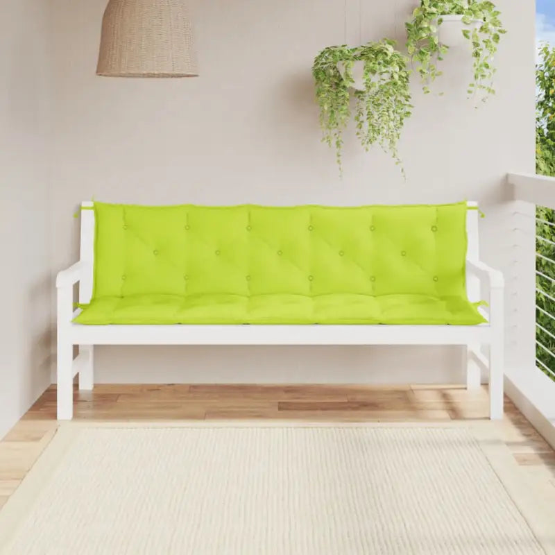 Tuinbankkussens van oxford stof voor een frisse uitstraling - Heldergroen / 180 x 50 x 7 cm / 2 - Stoelkussens